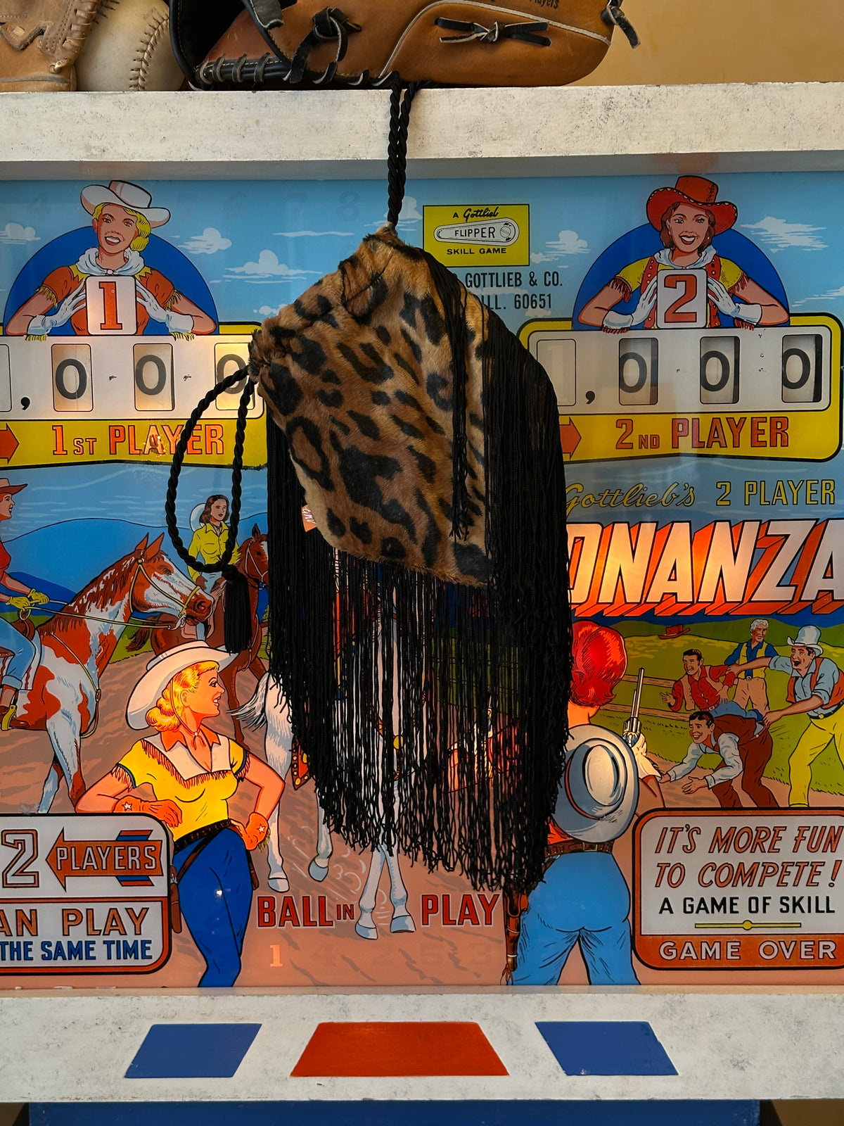 Funky Bag - Cheetah + Black fringes