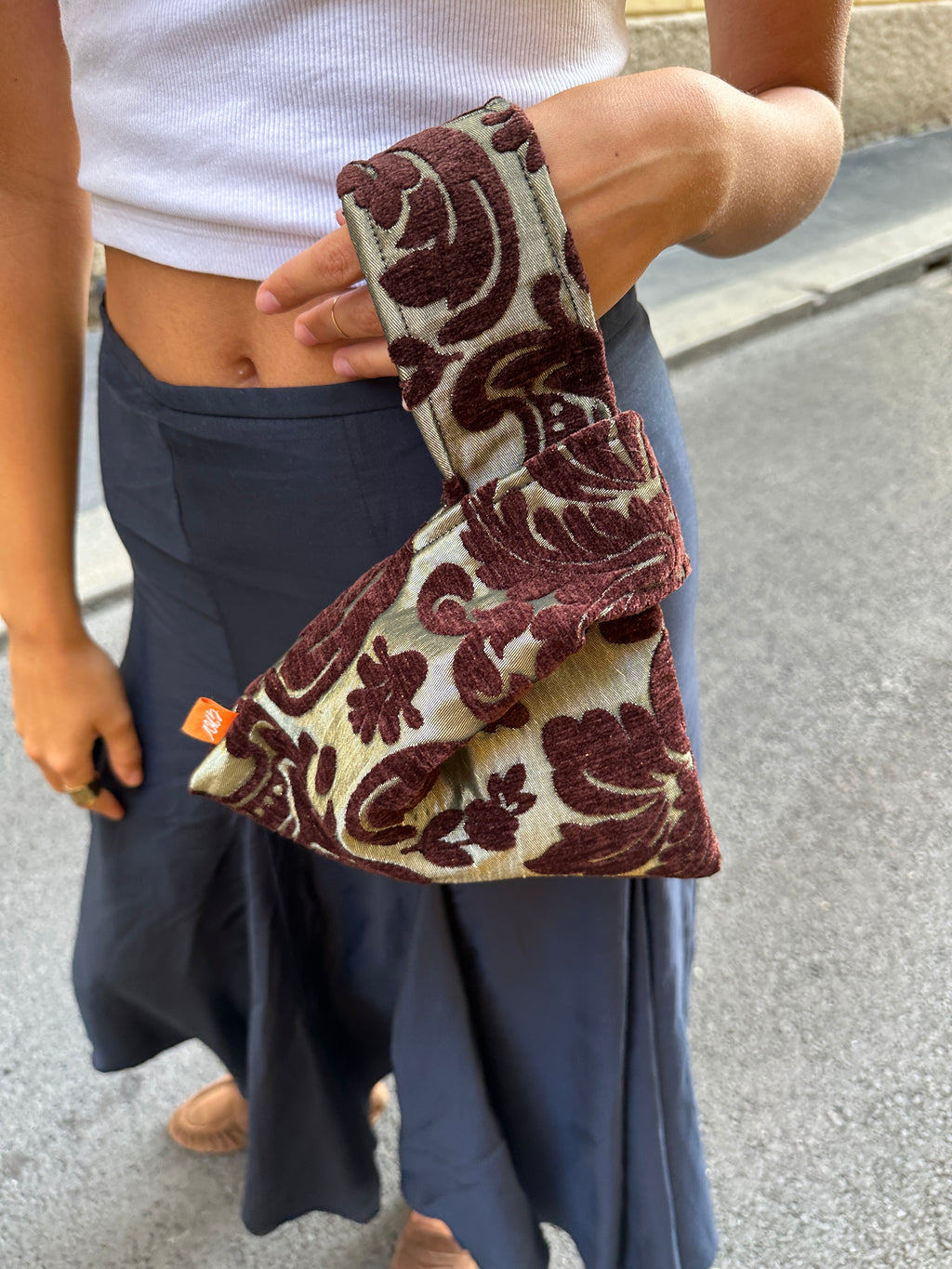 Nodo Bag - Venetian brown velvet