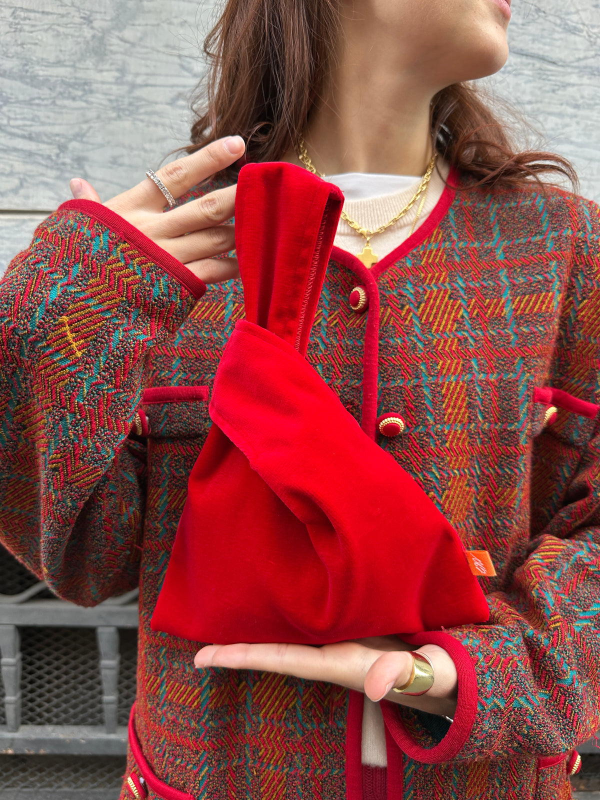 Nodo Bag - Red hot velvet