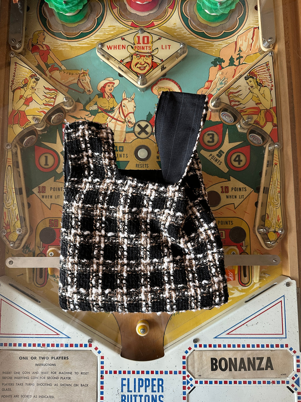 Tweed B&W Bag