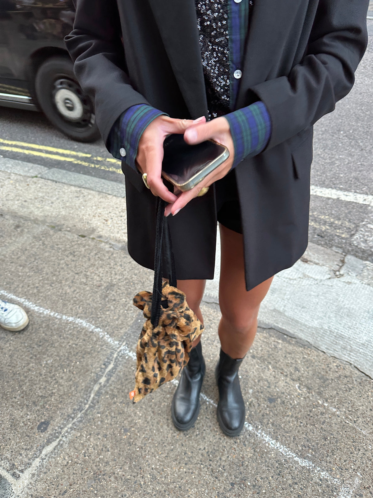 Fiore Bag - Cheetah print velour