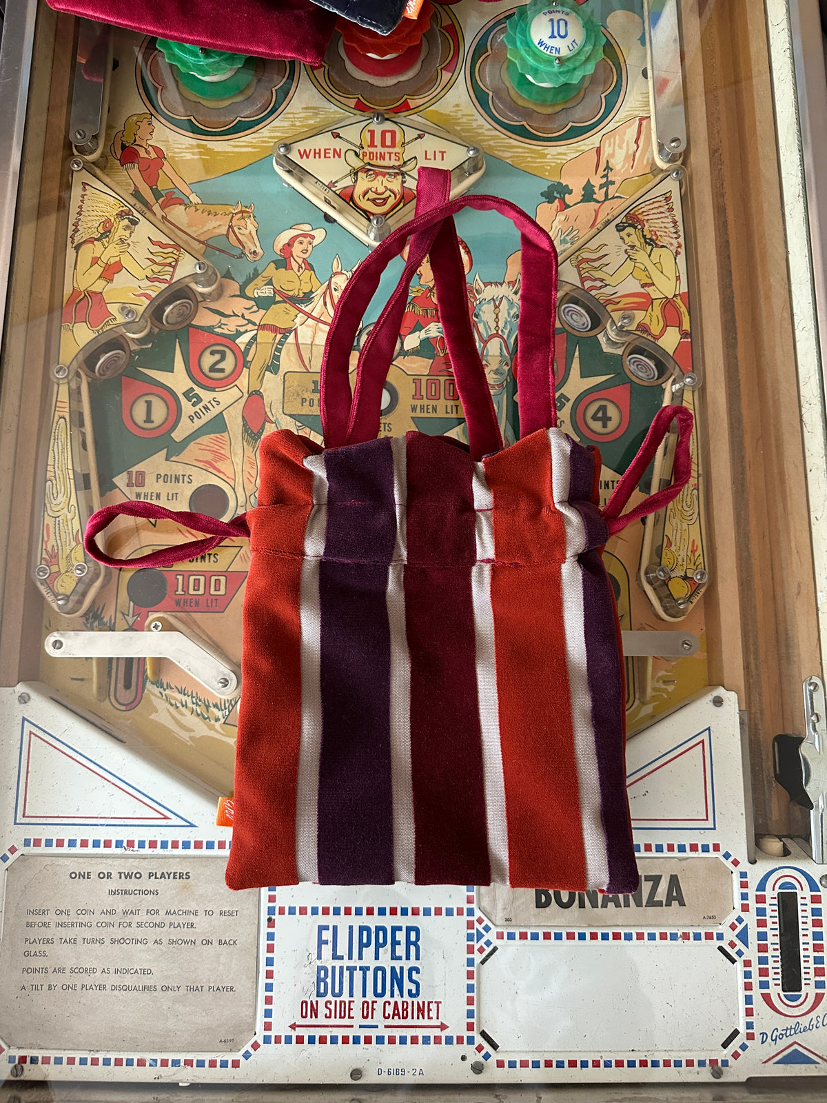 Fiore Bag - Striped velvet