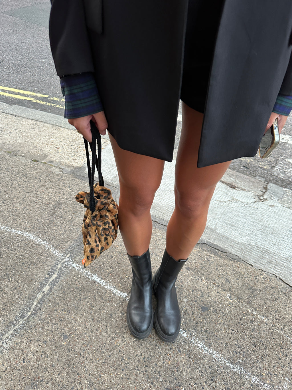 Fiore Bag - Cheetah print velour
