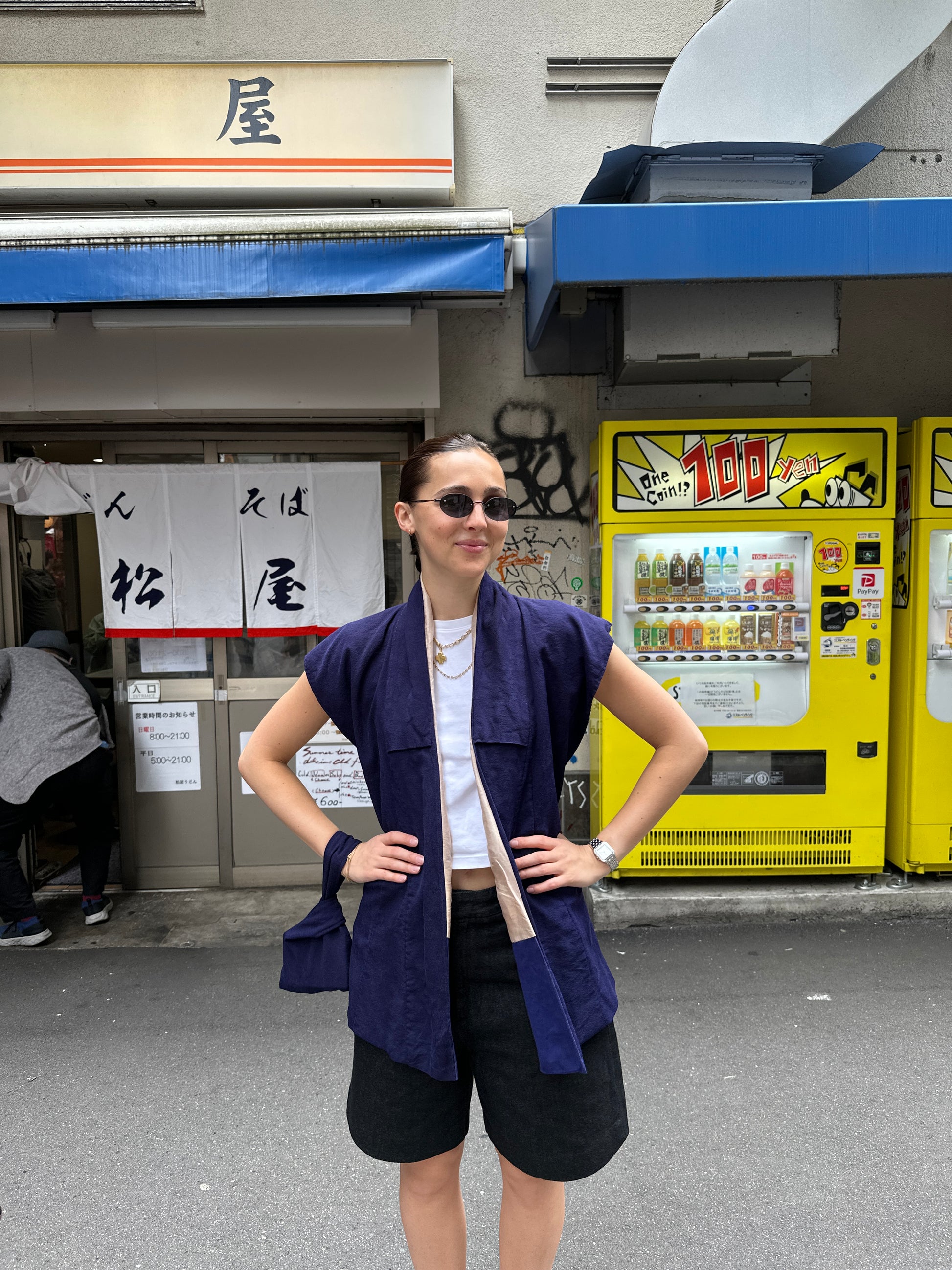 Kimono Blu Vest