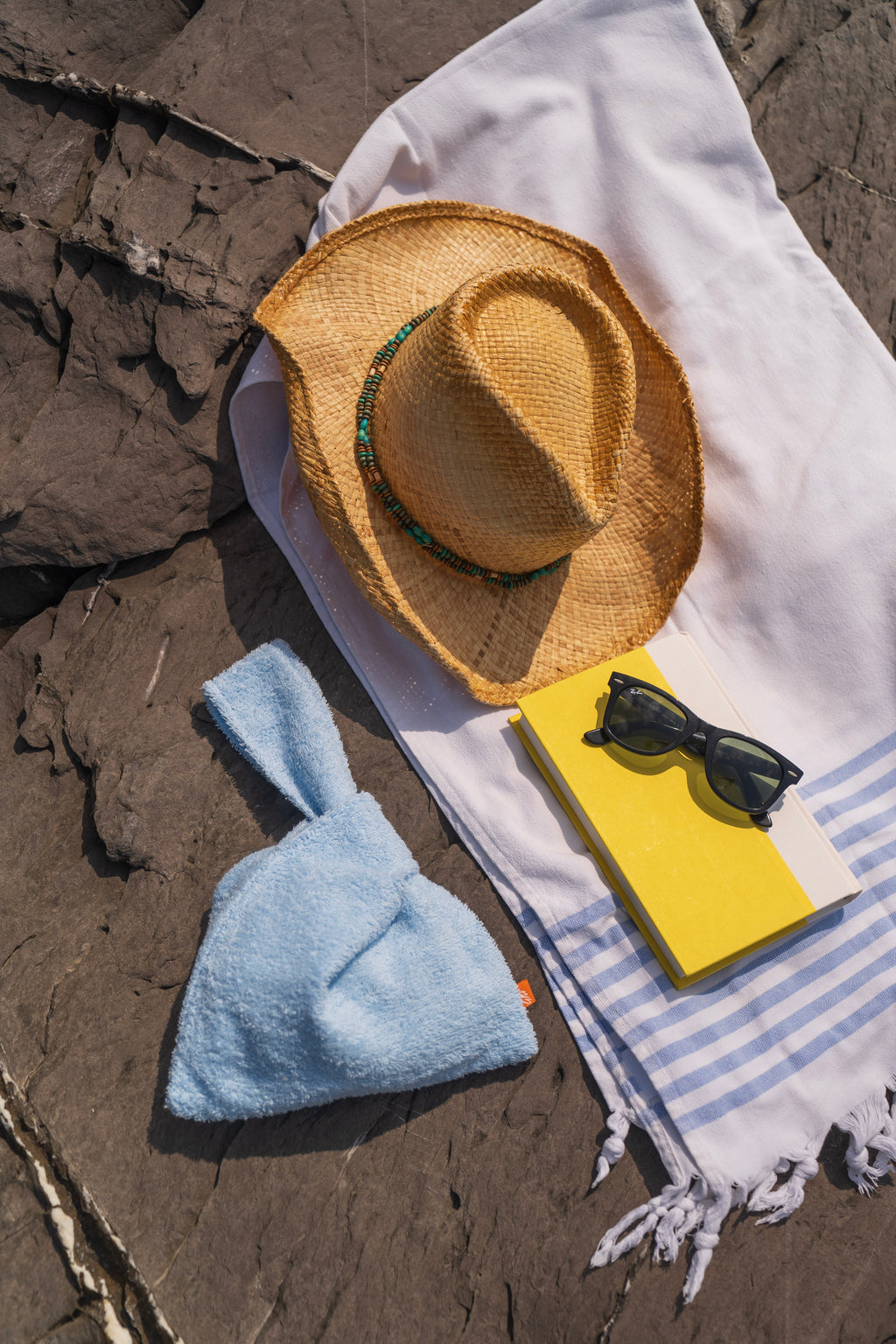 Light Sky Blue Terry Towel Bag
