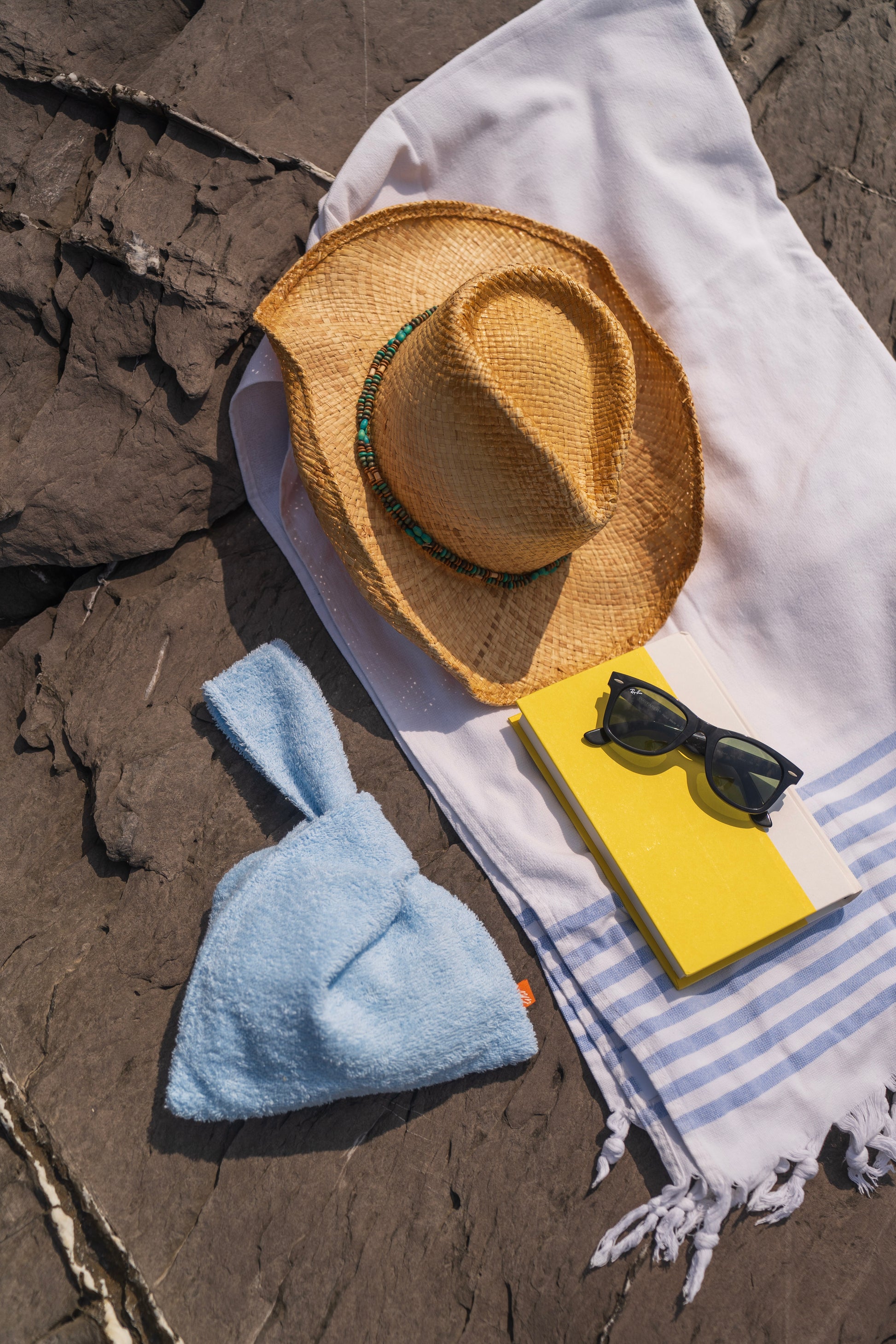 Light Sky Blue Terry Towel Bag