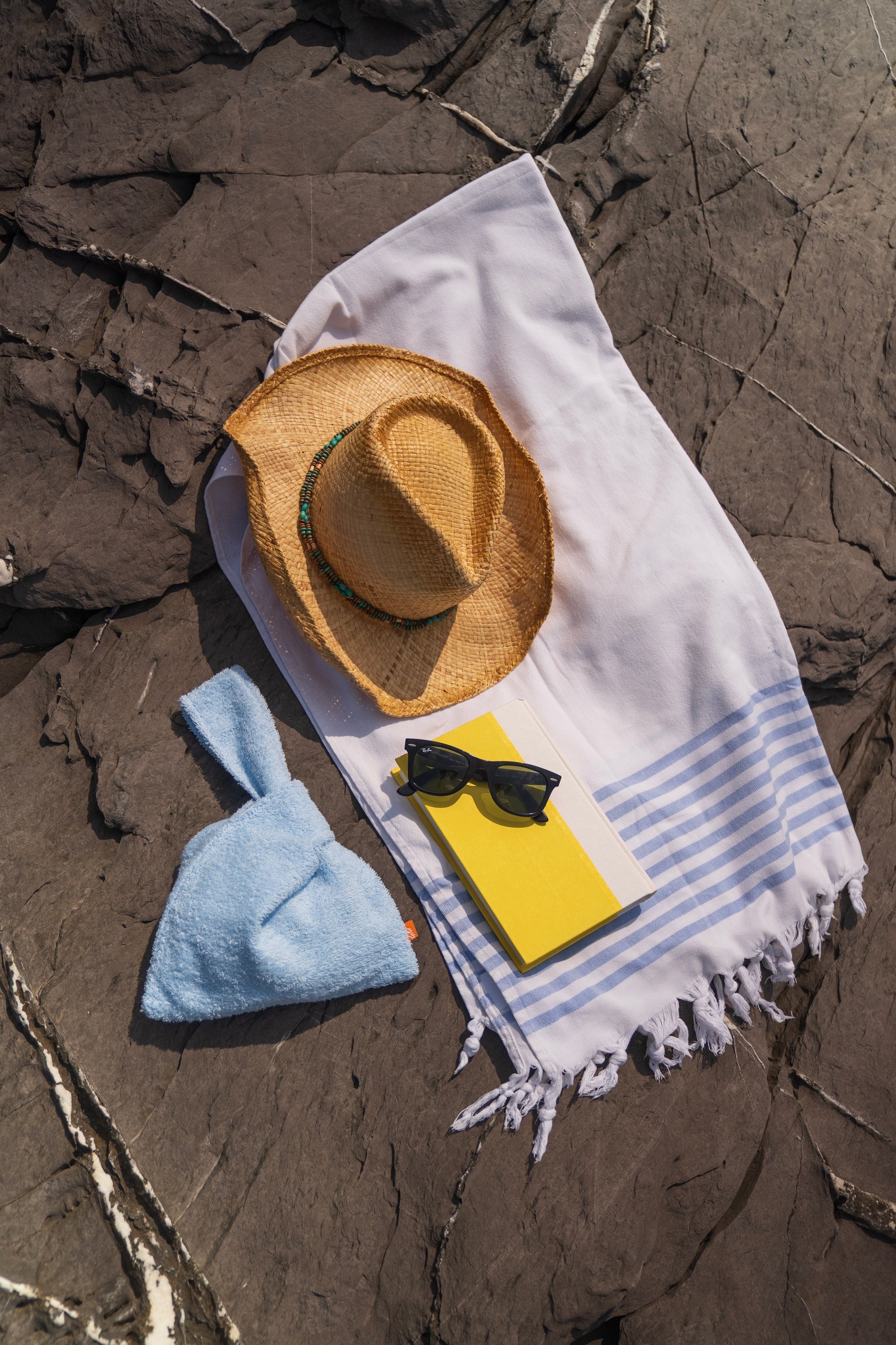 Light Sky Blue Terry Towel Bag