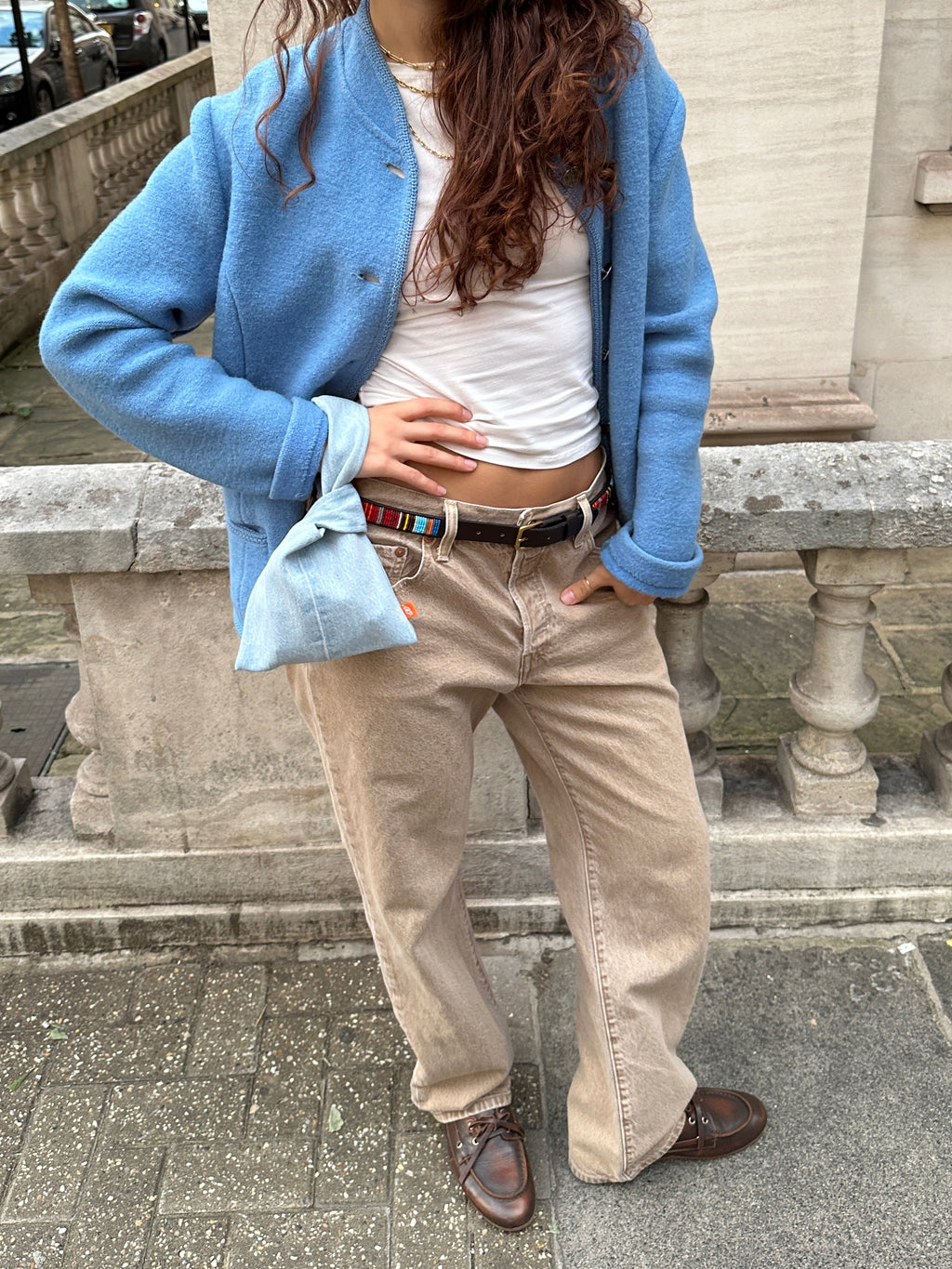 Light-wash denim Bag