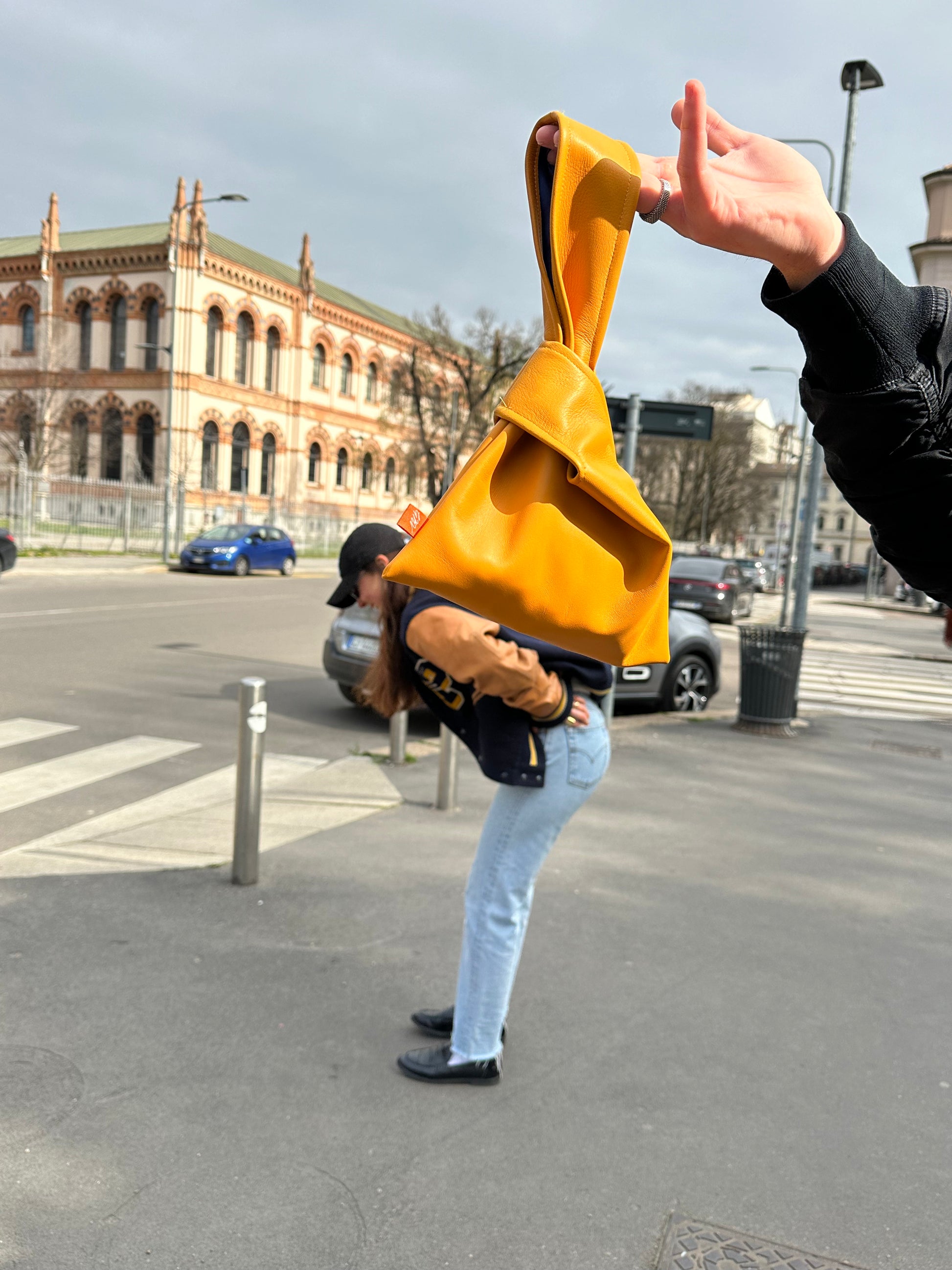 Mustard Yellow Leather