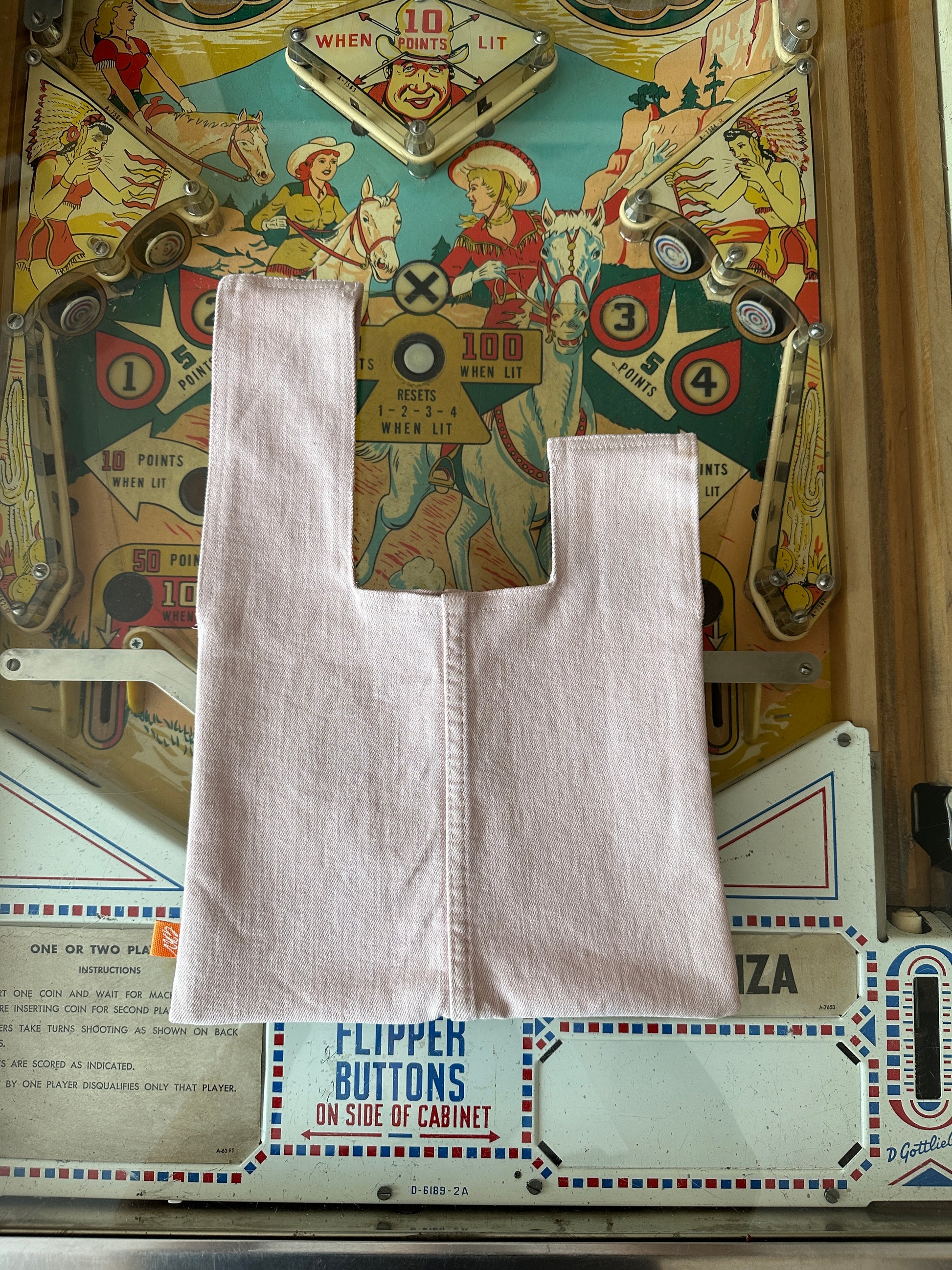 Pink Denim Nodo Bag
