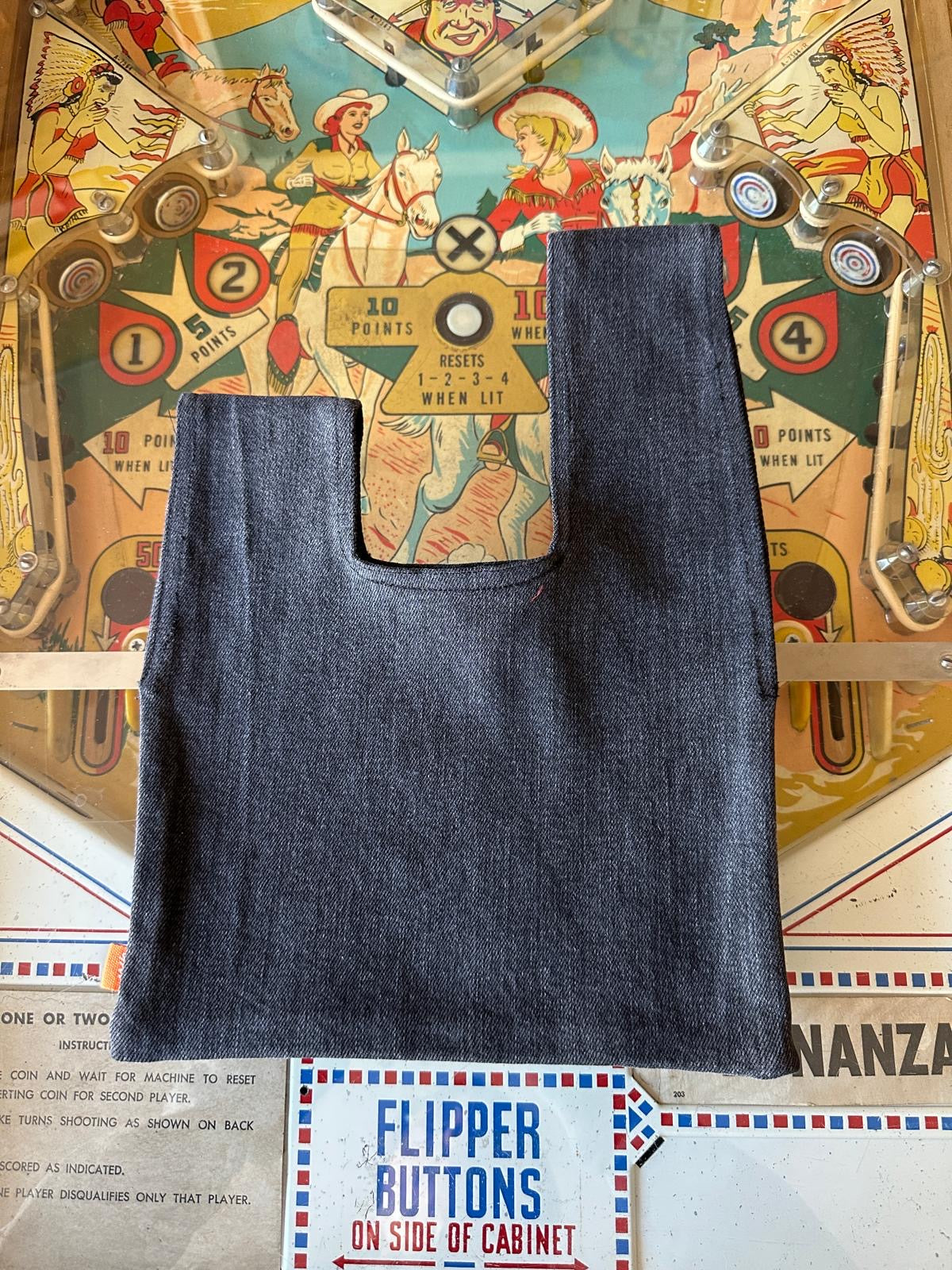 Denim Black Bag