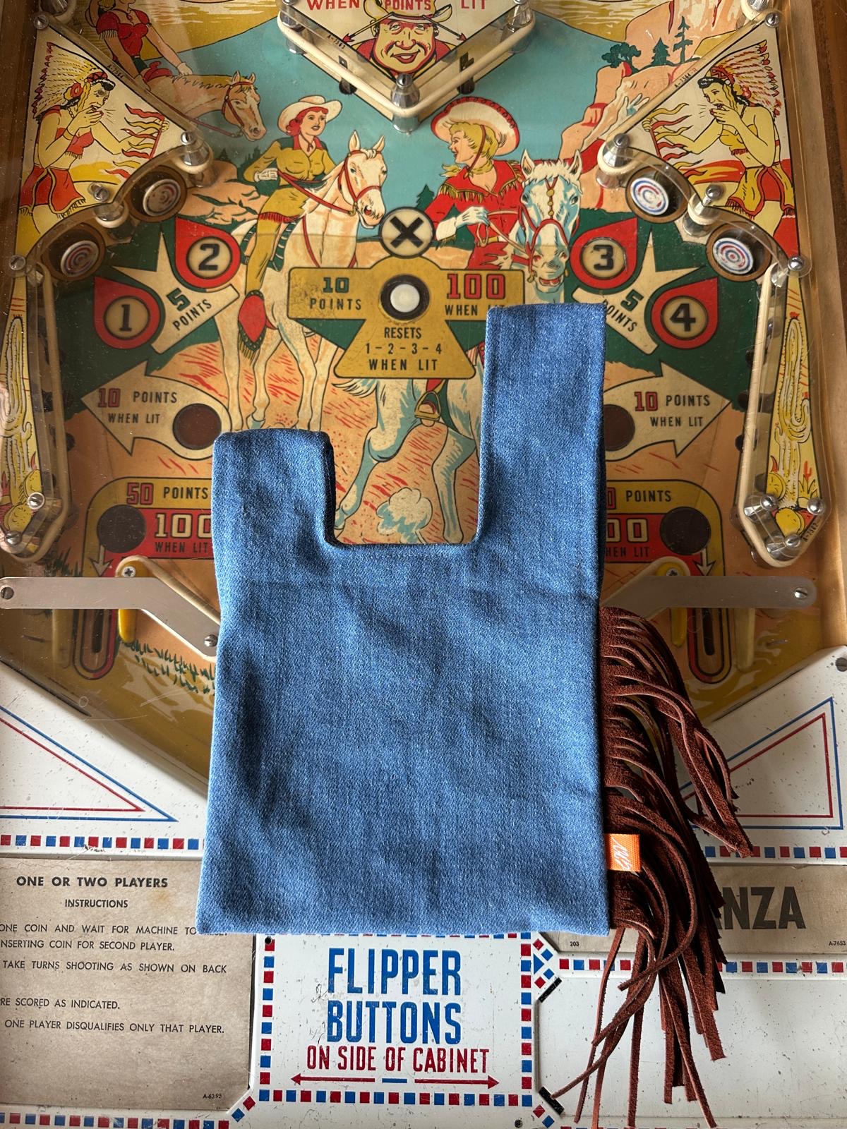 Light wash denim Western Brown Fringe