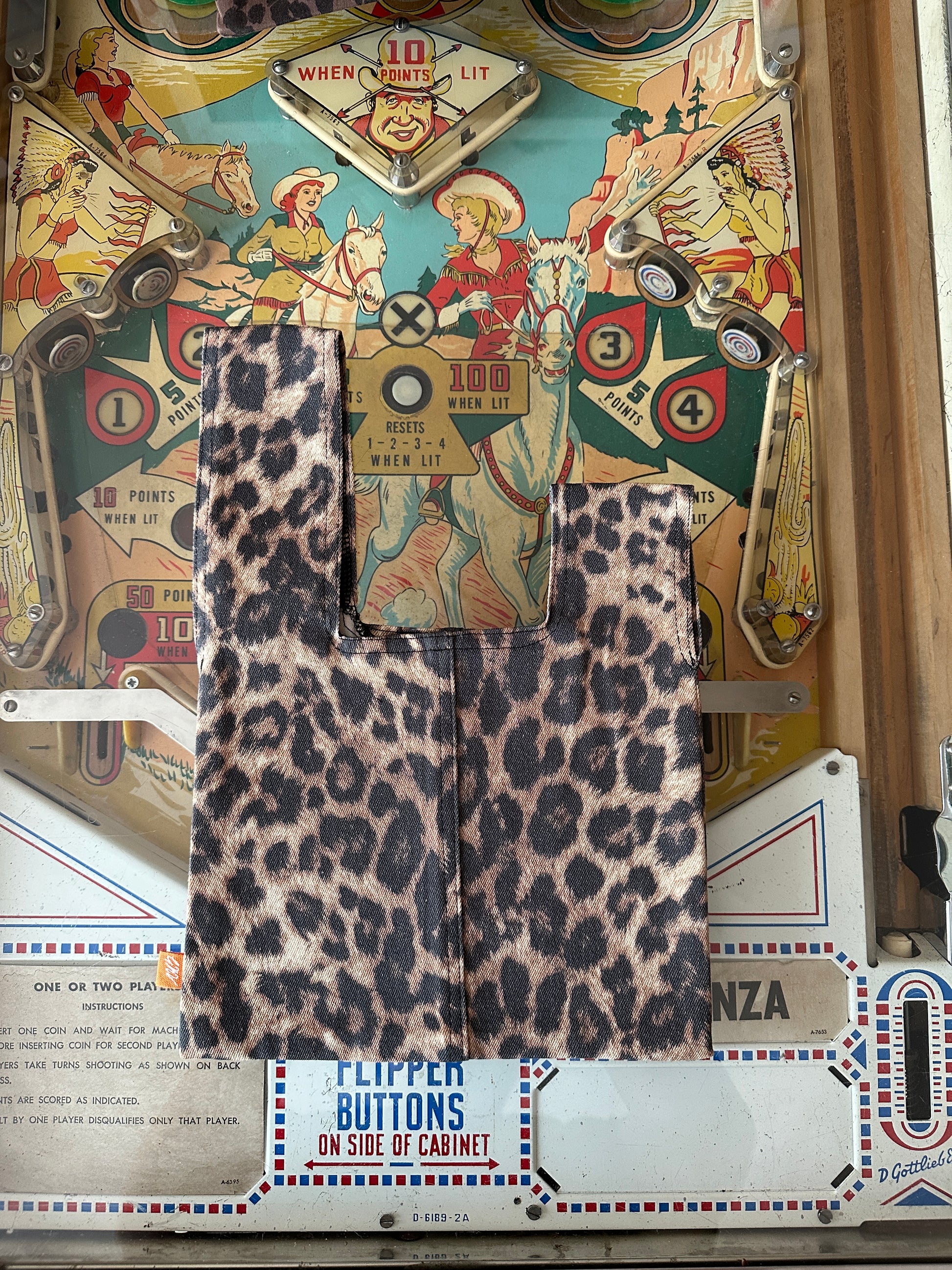 Cheetah print denim Nodo Bag