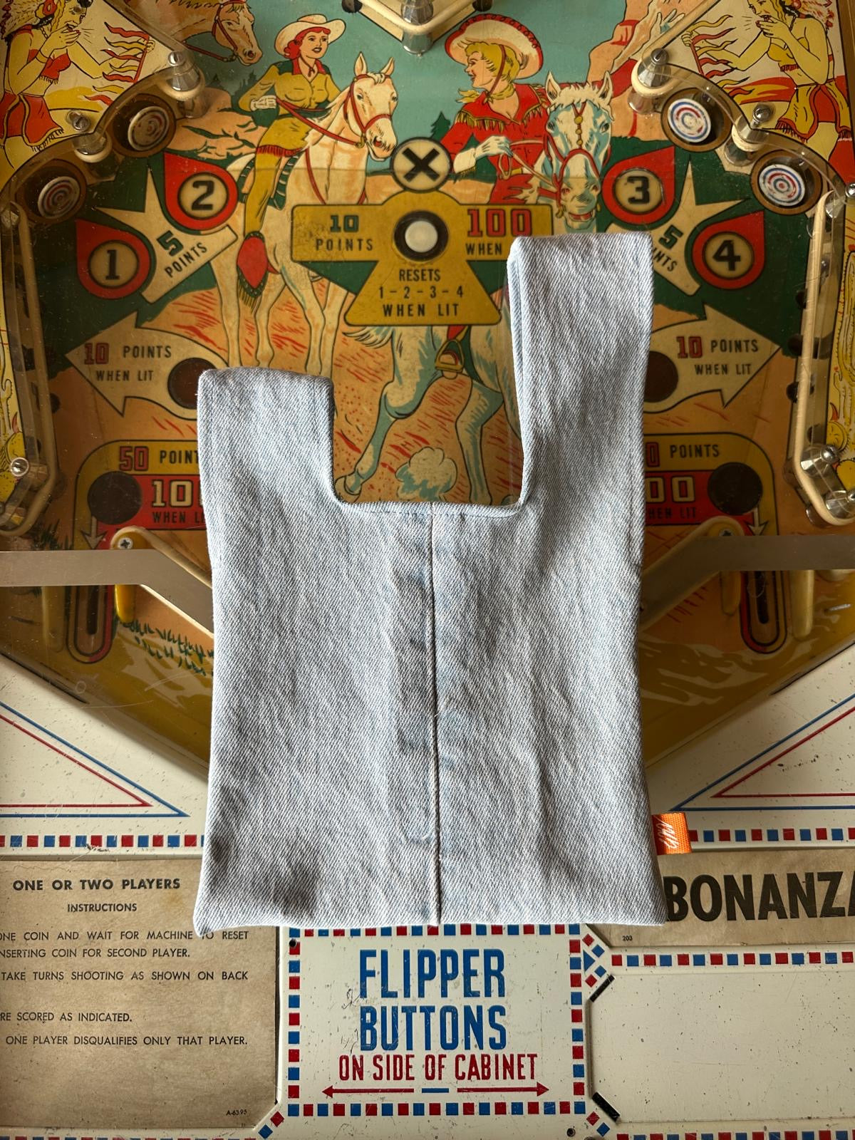 Light-wash denim Bag